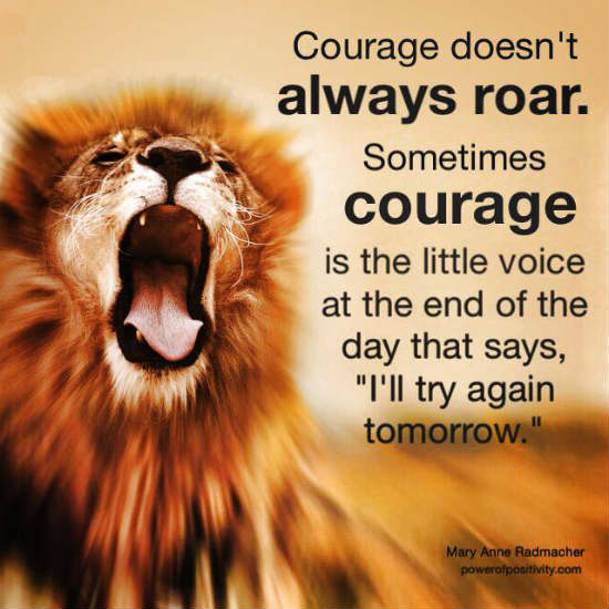 courage doesn't always roar